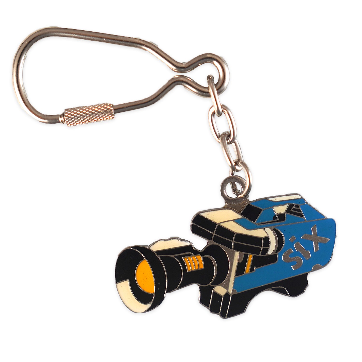 Vintage Blue Camera Keychain