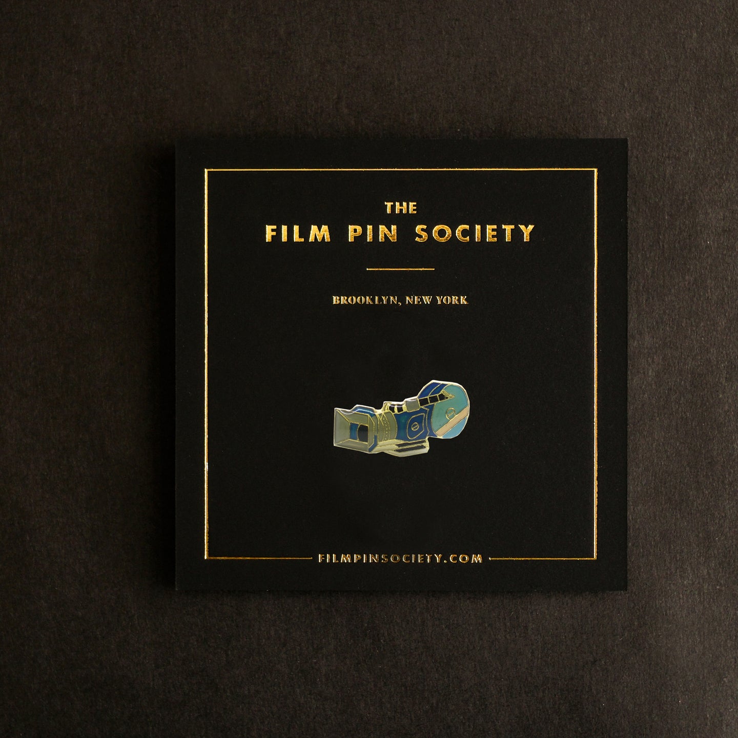 Vintage Blue Film Camera Pin