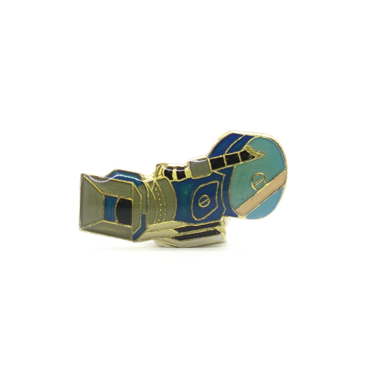 Vintage Blue Film Camera Pin