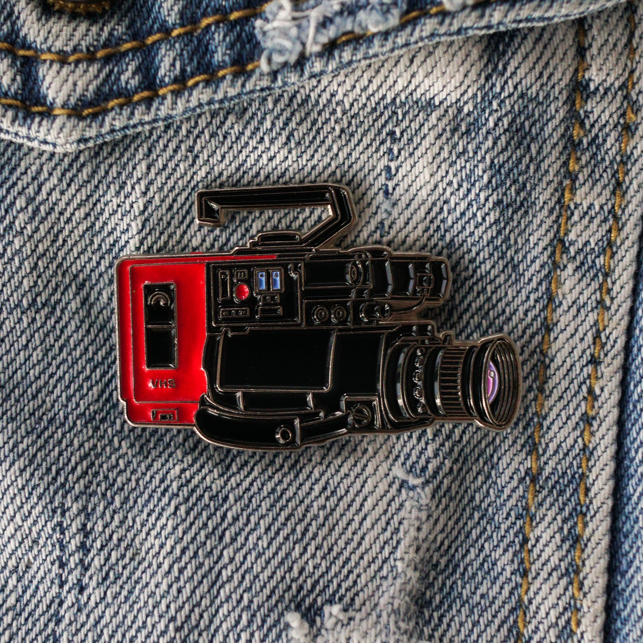 80s VHS Camera Enamel Pin