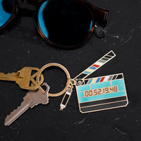 Glow in the Dark Large Timecode Slate Keychain